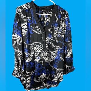 Vintage ABstudio silky polyester blouse